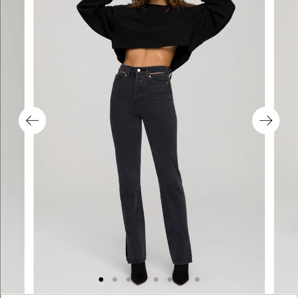 Good American Good Boy with Slit Waistband in Black